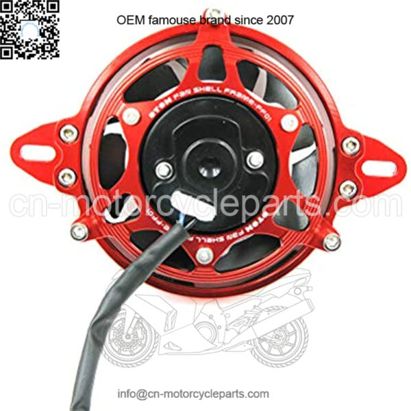 Oil Cooler Water Cooler New Electric Radiator Cooling Fan for 150cc 200cc 250cc Dirt Pit Bike Motorcycle ATV Quad Motocross (Red Set)