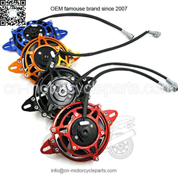 Oil Cooler Water Cooler New Electric Radiator Cooling Fan for 150cc 200cc 250cc Dirt Pit Bike Motorcycle ATV Quad Motocross (Red Set) - Image 2