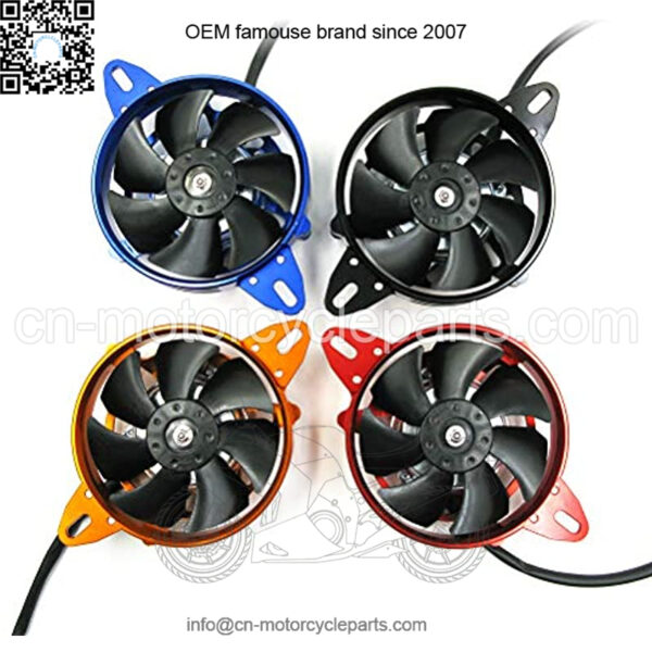 Oil Cooler Water Cooler New Electric Radiator Cooling Fan for 150cc 200cc 250cc Dirt Pit Bike Motorcycle ATV Quad Motocross (Red Set) - Image 3