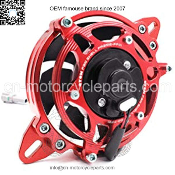 Oil Cooler Water Cooler New Electric Radiator Cooling Fan for 150cc 200cc 250cc Dirt Pit Bike Motorcycle ATV Quad Motocross (Red Set) - Image 4