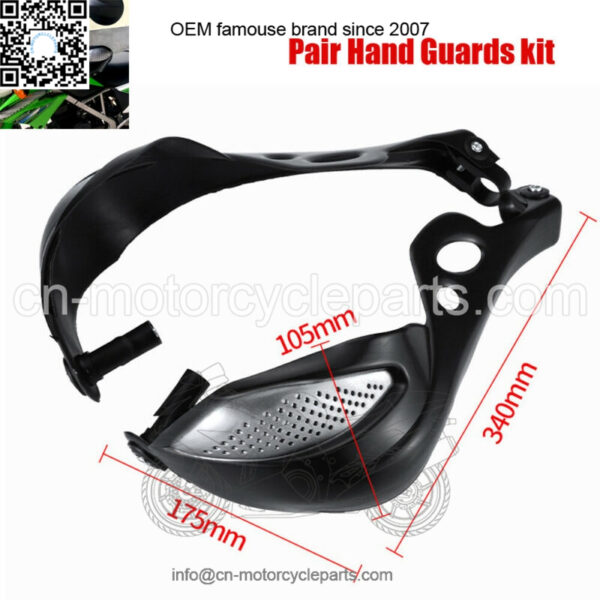 2   Handle bar Hand Grip 7/8" 22mm Wind Deflector Shield Motorcycle ATV Dirt Bike