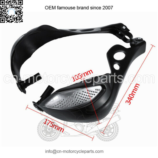 2   Handle bar Hand Grip 7/8" 22mm Wind Deflector Shield Motorcycle ATV Dirt Bike - Image 2
