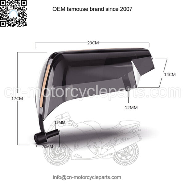 Pair ATV Motorcycle L+R Handle Bar Hand Guard Protector Wind Deflector Shield - Image 4