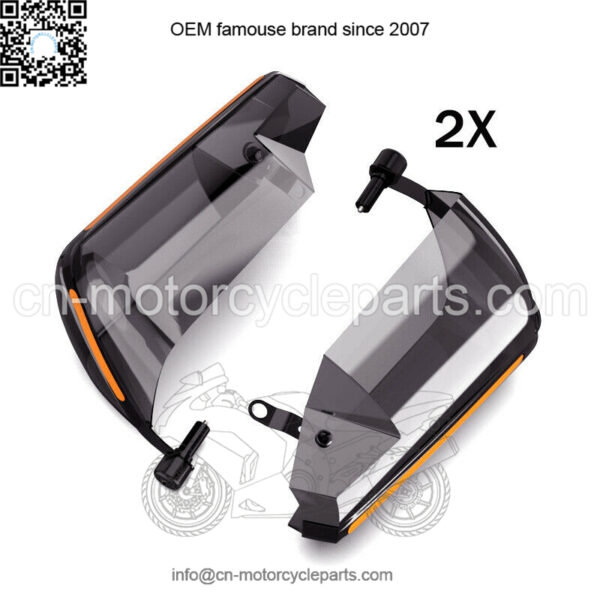 Pair ATV Motorcycle L+R Handle Bar Hand Guard Protector Wind Deflector Shield - Image 5