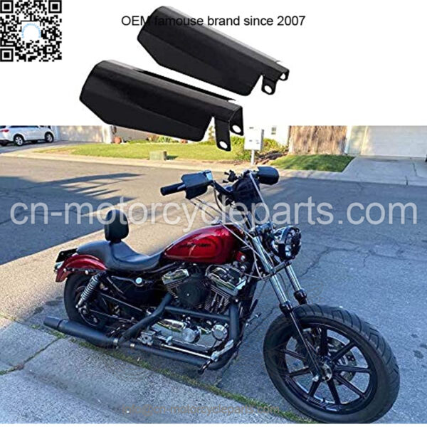 Black Motorcycle Handguard Hand Guard Wind Cold Protector Compatible withWindshield for Harley Sportster Touring Street Glide Road King Electra Glide 2007-2020 - Image 5