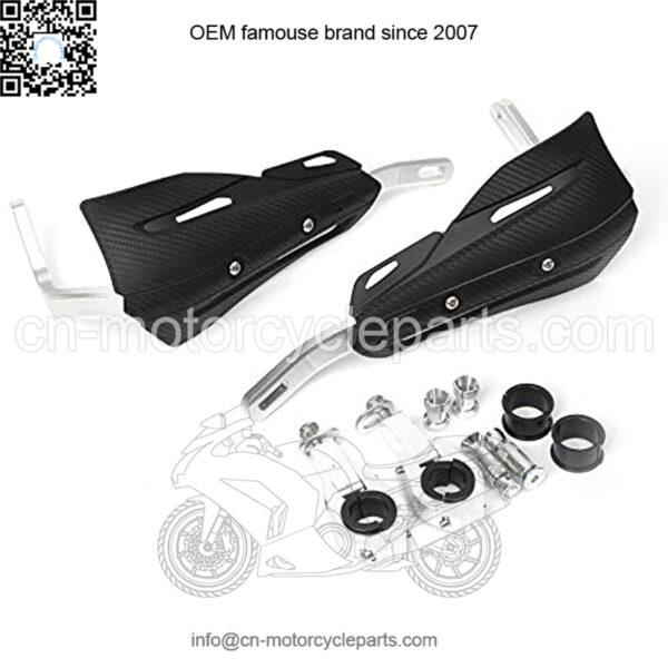 JXMOTO Handguards- Universal for 7/8" and 1 1/8" Brush Bar For off Road ATV Yamaha Kawasaki Suzuki For Honda Motorcycle Pit Dirt Bike Motocross-black
