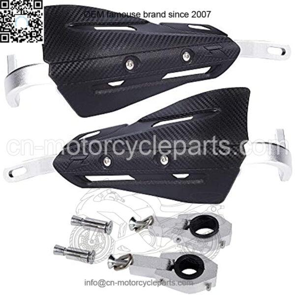 Meekear Motorcycle Universal Handguards, Aluminum Alloy Handlebar Guards - 7/8" 22mm and 1 1/8" 28mm for Motocross Dirt Bike Hand Guards Motorcycle Hand Guard Shield (Black)