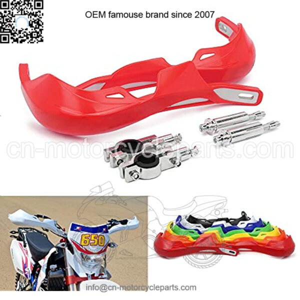 Motorcycle Universal Handguards Aluminum Hand Guards Brush Bar For off Road ATV For Motocross Dirt Bike Enduro -Red - Image 2