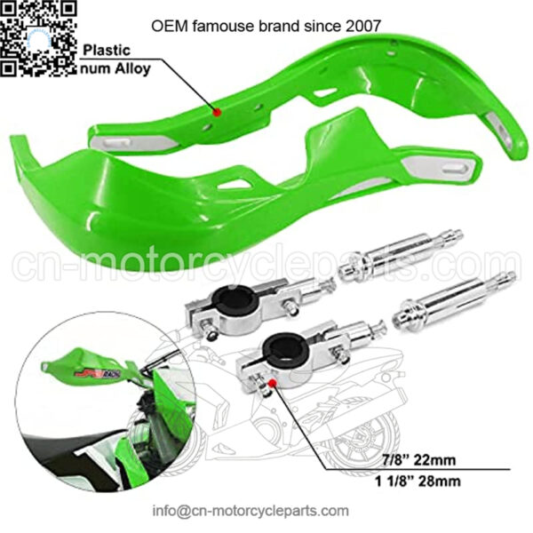 RACING Motorcycle Universal Handguards Aluminum Hand Guards Brush Bar For off Road ATV For Motocross Dirt Bike Enduro -Green