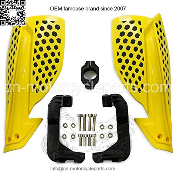 7/8" 22mm Motorcycle Hand Guards Handguards Brush Bar -Universal for Yamaha Kawasaki Suzuki Honda off Road ATV Dirt Bike Motocross(yellow+black)