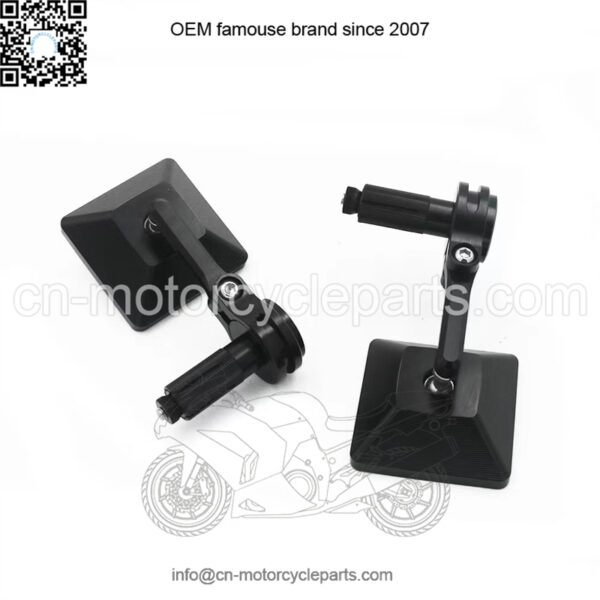 Motorcycle square blue glass handle mirror rearview mirror motorcycle reversing mirror cross-border motorcycle small reversing mirror - Image 2