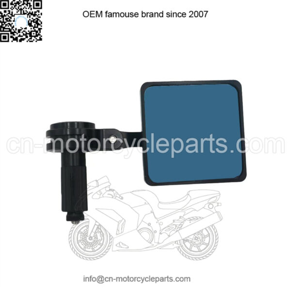 Motorcycle square blue glass handle mirror rearview mirror motorcycle reversing mirror cross-border motorcycle small reversing mirror - Image 4