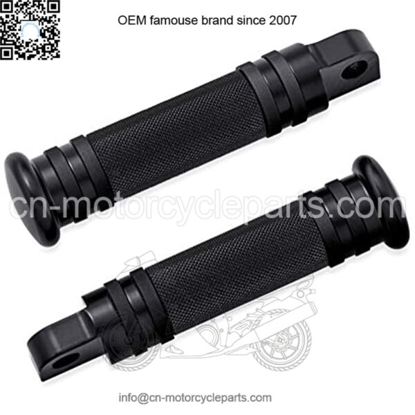 Pair Billet CNC Aluminum Motorcycle For Harley Style Male Mount Footpegs Footrest (Black) - Image 3