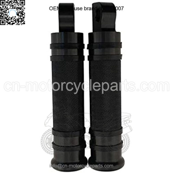 Pair Billet CNC Aluminum Motorcycle For Harley Style Male Mount Footpegs Footrest (Black) - Image 4