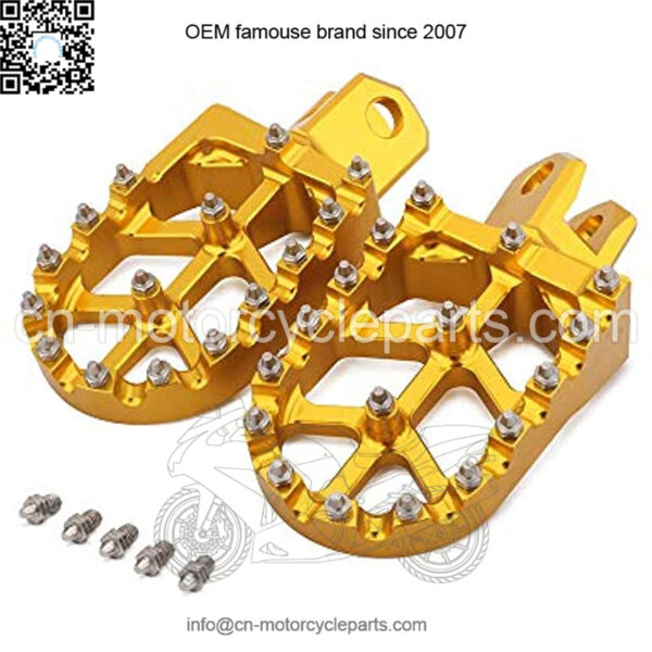 RACING Footpegs Footrest Foot Pedals Rests CNC MX For RM125 RM250 RM250Z RMX250 DR-Z400 DR-Z400E DR-Z400S DR-Z400SM KLX400R Motorcycle Gold - Image 2