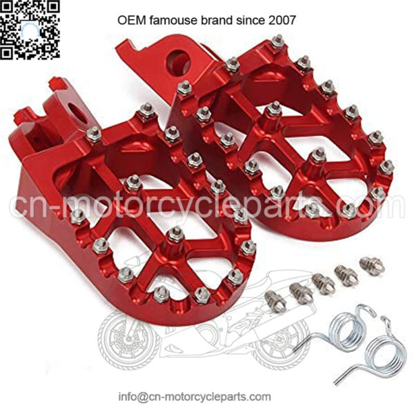 Footpegs Footrest Pedals Aluminum Foot rests For CR125R CR250R CRF150R CRF250R CRF250X CRF450R CRF450RX CRF450X CRF250L CRF250RALLY KX250F KX450F KLX450R Motorcycle Dirt Bike