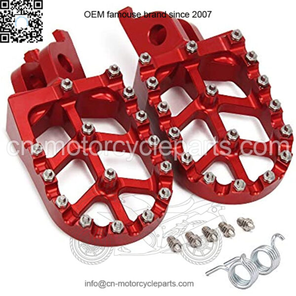 Footpegs Footrest Pedals Aluminum Foot rests For CR125R CR250R CRF150R CRF250R CRF250X CRF450R CRF450RX CRF450X CRF250L CRF250RALLY KX250F KX450F KLX450R Motorcycle Dirt Bike - Image 2