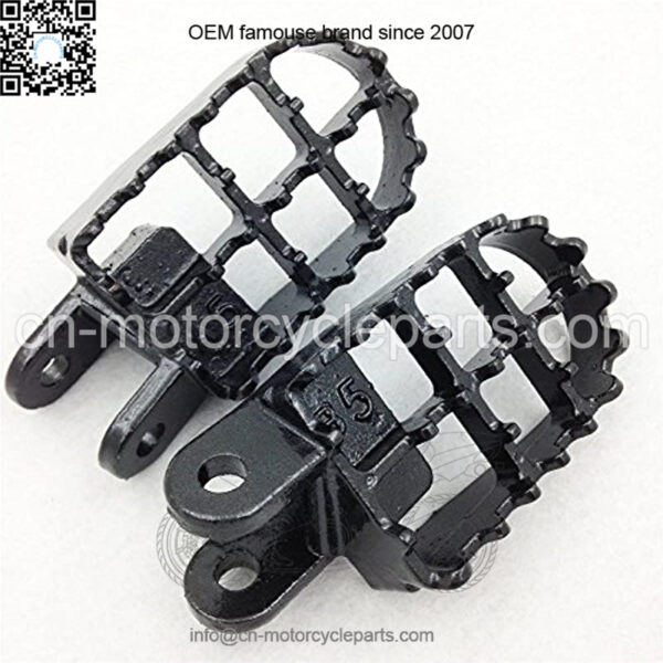 XKH-Gunmetal Black Motorcycle Black Motocross Dirt Bike Racing Foot Pegs (Left & Right Sides) Compatible with CR80R CR80R Expert CR85R CR85R Expert XR250R XR400R XR600R XR650L XR650R [B00YB4AM18] - Image 2