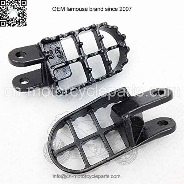 XKH-Gunmetal Black Motorcycle Black Motocross Dirt Bike Racing Foot Pegs (Left & Right Sides) Compatible with CR80R CR80R Expert CR85R CR85R Expert XR250R XR400R XR600R XR650L XR650R [B00YB4AM18] - Image 4