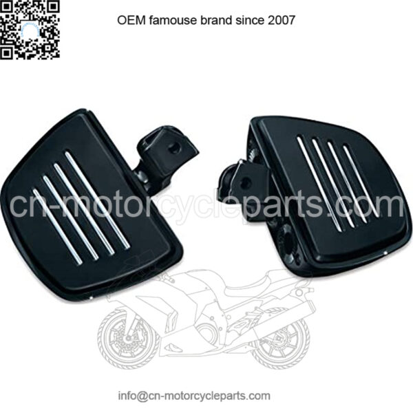 7564 Motorcycle Foot Control Component: Premium Mini Board Floorboards with Comfort Drop Mounts for 2001-17 Honda Motorcycles, Gloss Black, 1 Pair