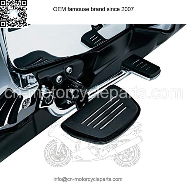 7564 Motorcycle Foot Control Component: Premium Mini Board Floorboards with Comfort Drop Mounts for 2001-17 Honda Motorcycles, Gloss Black, 1 Pair - Image 2