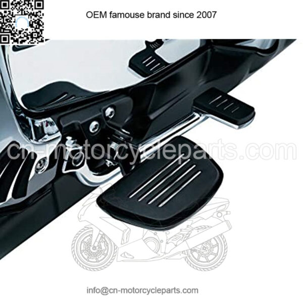 7564 Motorcycle Foot Control Component: Premium Mini Board Floorboards with Comfort Drop Mounts for 2001-17 Honda Motorcycles, Gloss Black, 1 Pair - Image 3