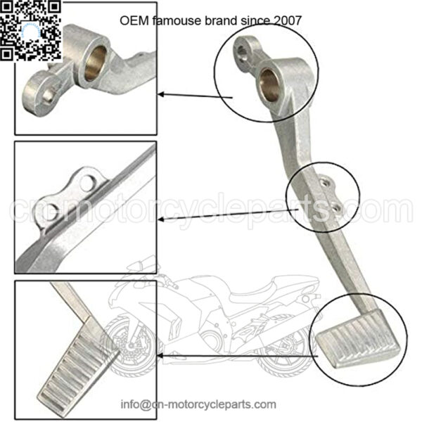 Motorcycle Silver Rear Folding Brake Shift Pedal Foot Lever For HONDA CBR 600 RR 2007-2012 - Image 3