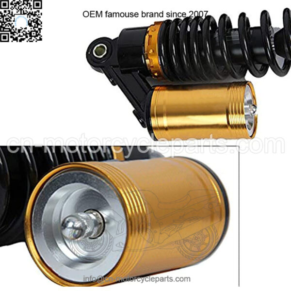 Motorcycle Shock Motorcycle Rear Shocks ATV Shocks Absorber 13.4"/340mm Rear Suspension for Honda Kawasaki Suzuki Yamaha ATV Go Kart Scooter Dirt Bike 125cc 110cc 2pcs (Black & Gold) - Image 4