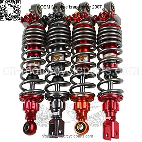 Spring Assemblies Motorcycle Rear Shock 320mm Motorcycle Shock Absorber Modified Built-in Air Bag Rear Shock Rear Suspension Refit Fit ATV Dirt Bike Scooter (Color : Red Round) - Image 3