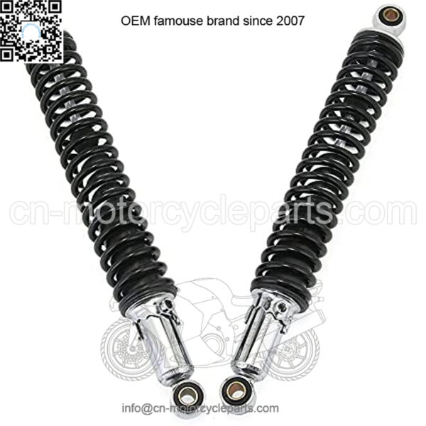 400mm 15.75 inch 7mm Spring Universal Motorcycle Air Shock Absorber Rear Suspension ATV Quad Scooter Dirt Bike For 50cc 75cc 90cc 125cc 150cc 250cc 300cc (Black) - Image 4
