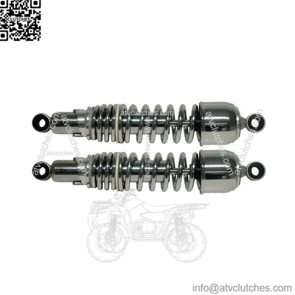 Rear Shock Absorber Dampers 325mm Pin+Pin ChromeType 7 Pair (Fits: Kawasaki)