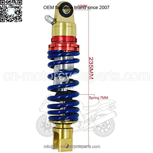 Spring Assemblies Coil Spring Rear Shock Motorcycle Shock Absorber Bumper Fit for Yamaha ZR 50 50 EVO 50 Modified General-Purpose Rear Scooter Cars - Image 2