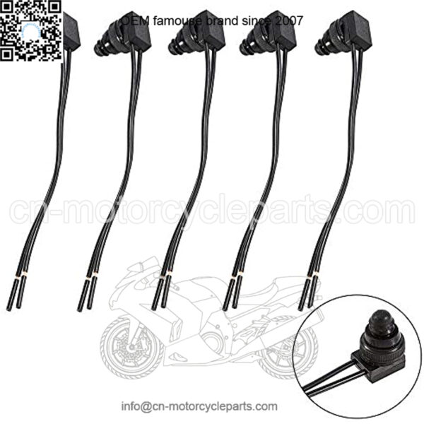 5Pcs Push Button Switch 12V Waterproof Push-Button On-Off Switch For Motorcycle/Car - Image 5
