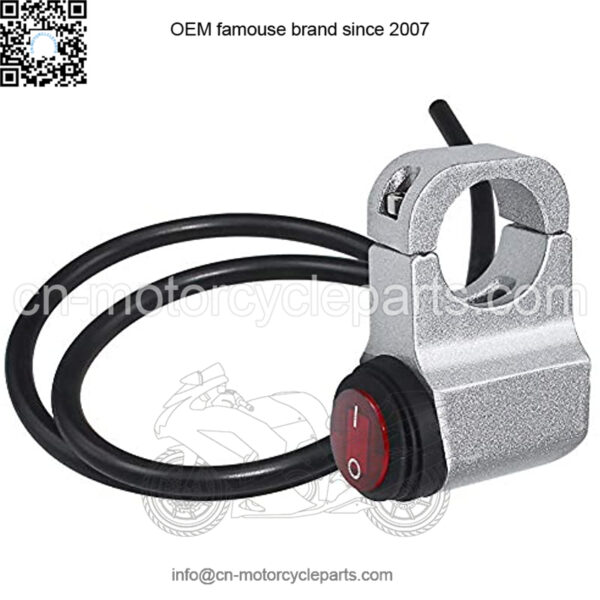 7/8" Motorcycle ATV Handlebar Switch, 12V Waterproof IP68 Light Switch, Aluminium Alloy, Double Coating, On Off Switch LED