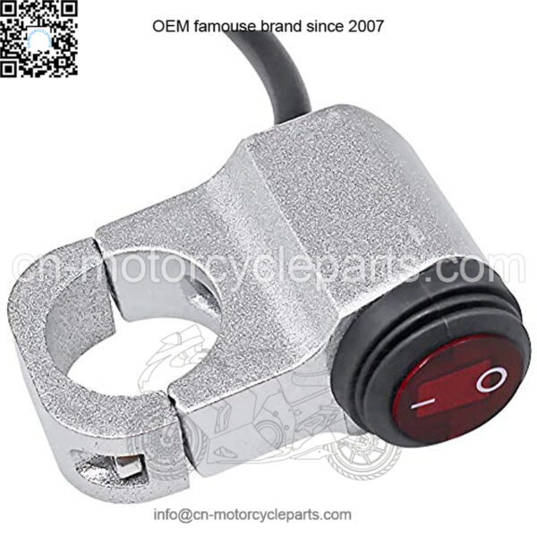 7/8" Motorcycle ATV Handlebar Switch, 12V Waterproof IP68 Light Switch, Aluminium Alloy, Double Coating, On Off Switch LED - Image 4