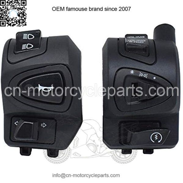 7/8" 22mm Motorcycle Handle Bar Switches Horn Turn Signal Headlight Fog Light Start Stop Handlebar Controller Switch