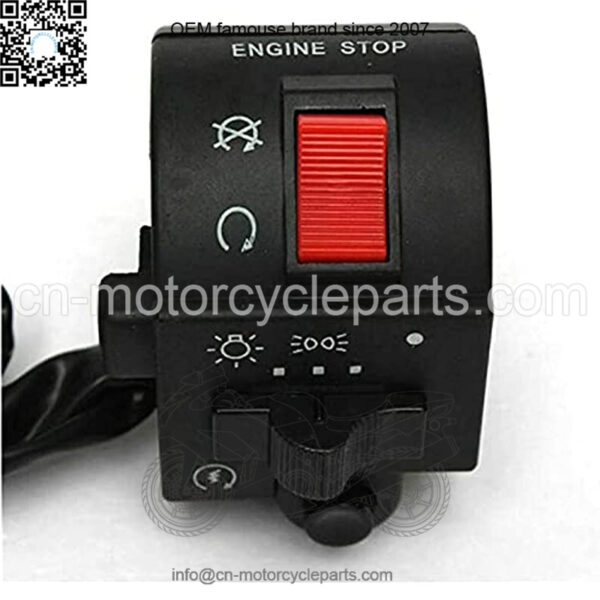 7/8" 22mm ATV Motorcycle Handlebar Control Switches with Brake Clutch Master Cylinder Left Right for Horn Button Turn Signal Electric Fog Lamp Light Start Kill Warning Light CG125 - Image 3