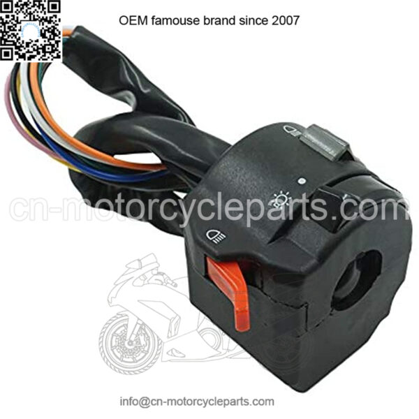 7/8" 22mm Motorcycle ATV Handlebar Control Switches with 11 Wires Headlight Turn Signaling Horn Heights Low Beam Button Accessories (Color : Black) - Image 4