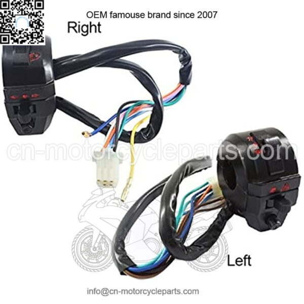 7/8" 22mm Motorcycle Motorbike ATV Handlebar Left Right Side Control Switch High/Low Beam Light Turn Signal Horn Switch Parts - Image 4