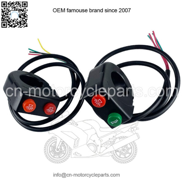Electric vehicle motorcycle accessories modification control headlight horn two function switch 22 handlebar diameter universal