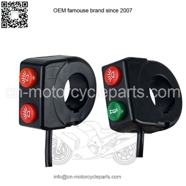 Electric vehicle motorcycle accessories modification control headlight horn two function switch 22 handlebar diameter universal - Image 2