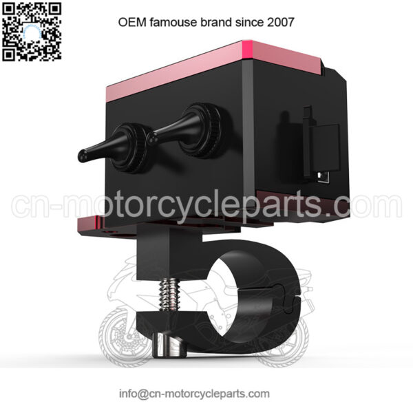 Electric USB Voltmeter Charger Motorcycle Decoration Modification Accessories CNC Scooter Double Flashing Light Button Switch - Image 2