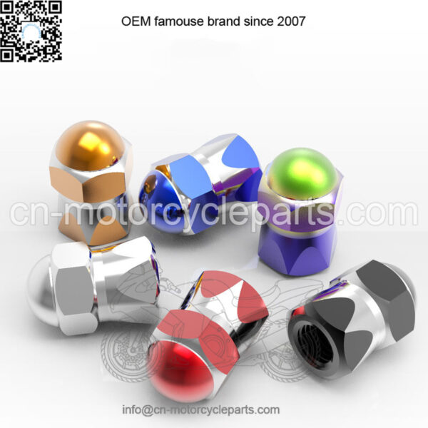 CNC general creative car tire horse brand tpms valve motorcycle tire cap French valve core nozzle cap