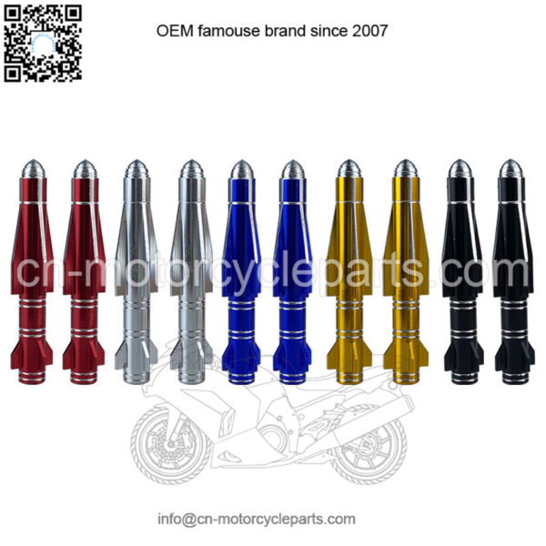 Modified car motorcycle electric vehicle accessories personality rocket valve tire aluminum alloy bullet valve cap
