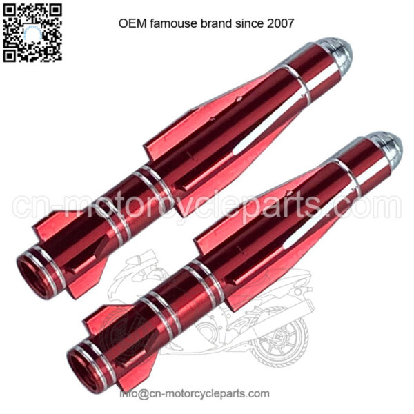 Modified car motorcycle electric vehicle accessories personality rocket valve tire aluminum alloy bullet valve cap - Image 3