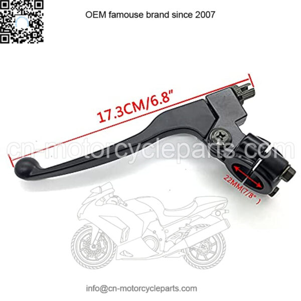 Left 7/8" 22mm Clutch Brake Handle Lever Compatible with Honda XR80 XR100 CRF70 CRF80 CRF100 Pit Dirt Motor Bike Motocross Baja Mini Bike - Image 5