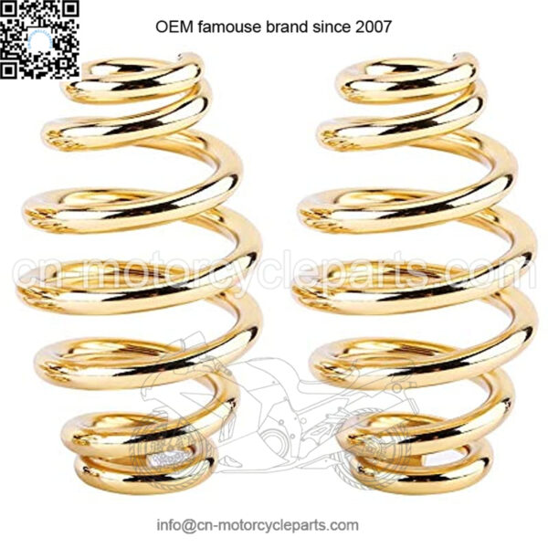 Motorcycle Seat Spring 2Pcs 3" Steel Solo Seat Barrel Springs For Chopper Bobber Motorcycle (Gold) - Image 2