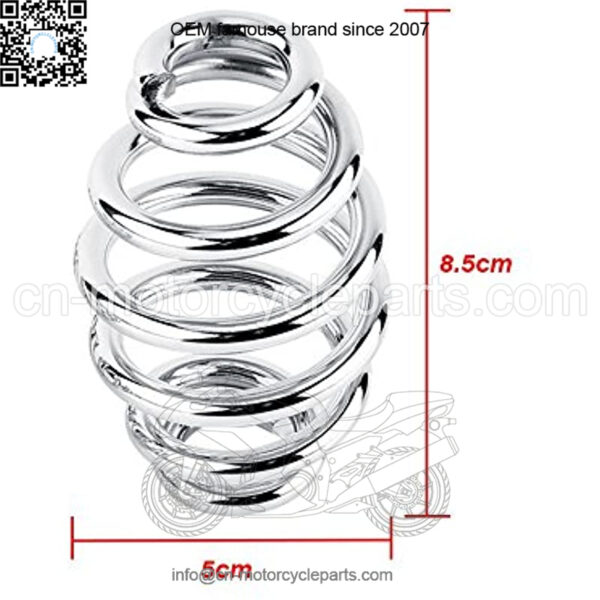 Motorcycle Seat Spring 2Pcs 3" Steel Solo Seat Barrel Springs For Chopper Bobber Motorcycle (Gold) - Image 3