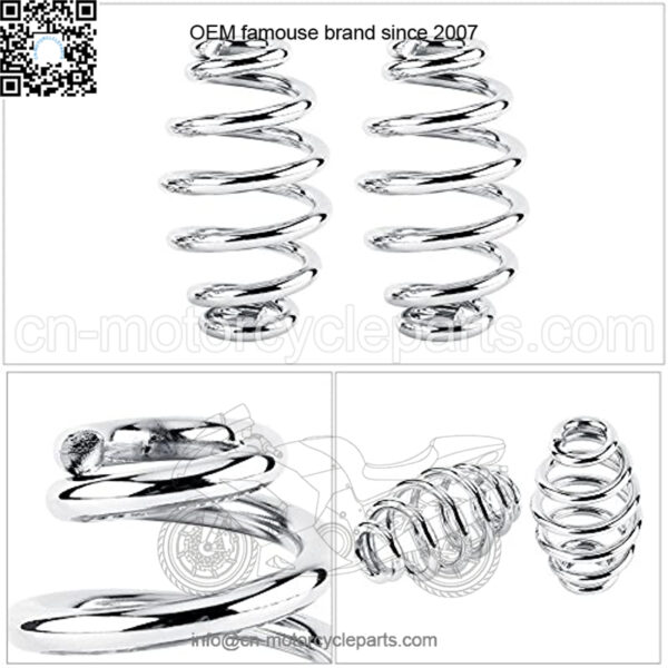 Motorcycle Seat Spring 2Pcs 3" Steel Solo Seat Barrel Springs For Chopper Bobber Motorcycle (Gold) - Image 5