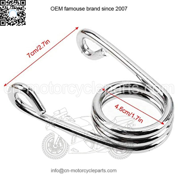 3 Inch Motorcycle Scissor Clip Type Solo Seat Spring Compatible with Suzuki Chopper Bobber,Silver - Image 2